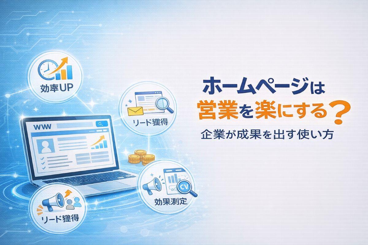 ホームページは営業を楽にする？企業が成果を出す使い方